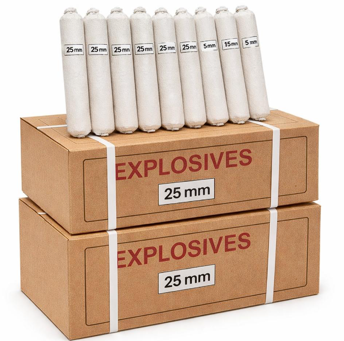 Explosives 25 mm background